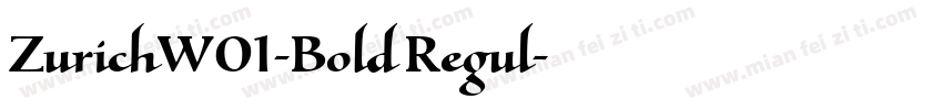 ZurichW01-Bold Regul字体转换